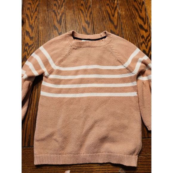 Boden Arianna Bell Sleeve pink&white Sweater sz Small - Picture 3 of 6